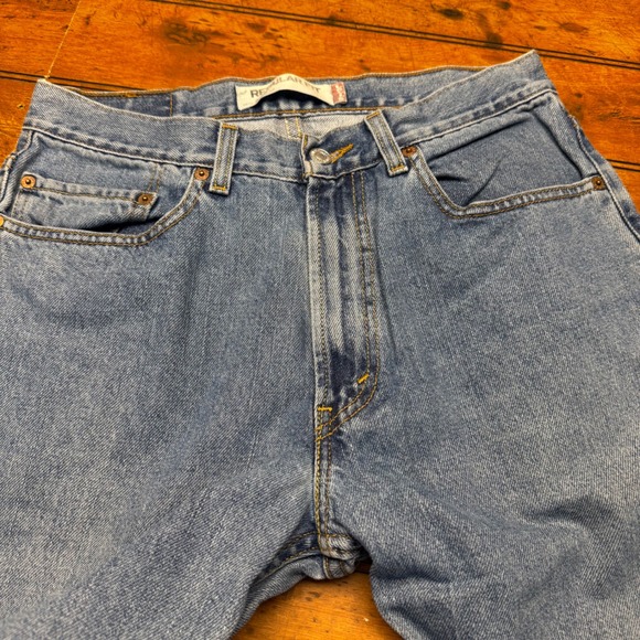 Levis 505 Regular Fit Jeans Mens 32x32 Blue Straight Leg Denim Pants 00505-0216 - Picture 3 of 8